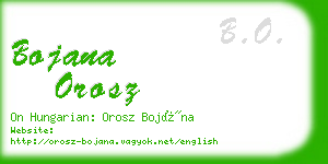bojana orosz business card